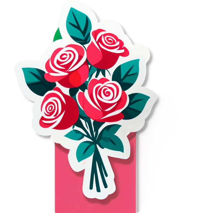 Bouquet of roses for Valentine’s Day emoji