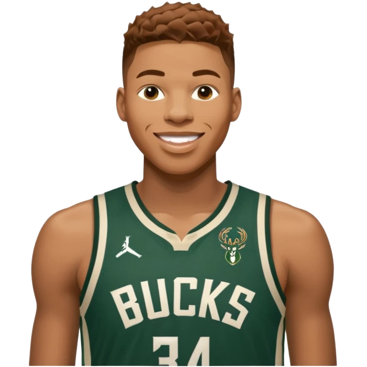 giannis smiling Milwaukee number 347 emoji