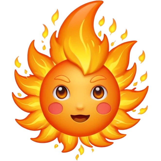 A mini heat blast from ben 10 but a cute one emoji