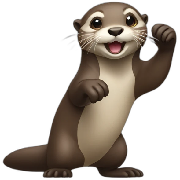 Otter pointing emoji