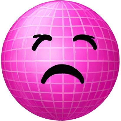 Pink discobal emoji