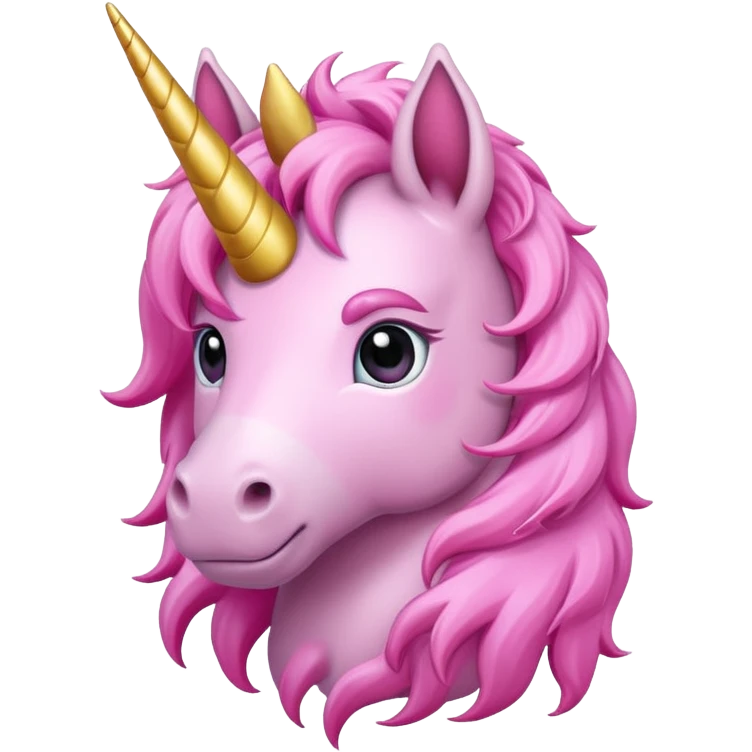 Bearded pink unicorn emoji