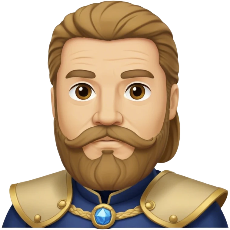 Mace Tyrell from game of thrones, have mustache and beard emoji