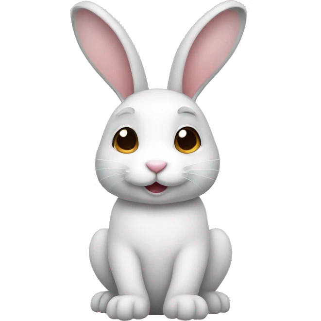 rabbit with white hearts emoji