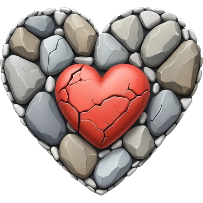 A heart of stones emoji