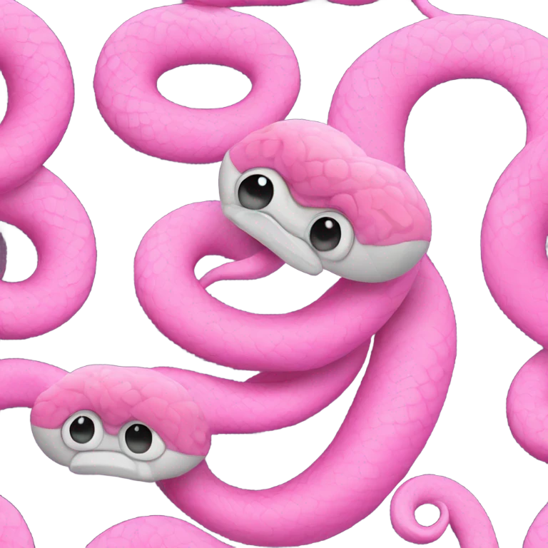 pookie pink snake, make cute emoji