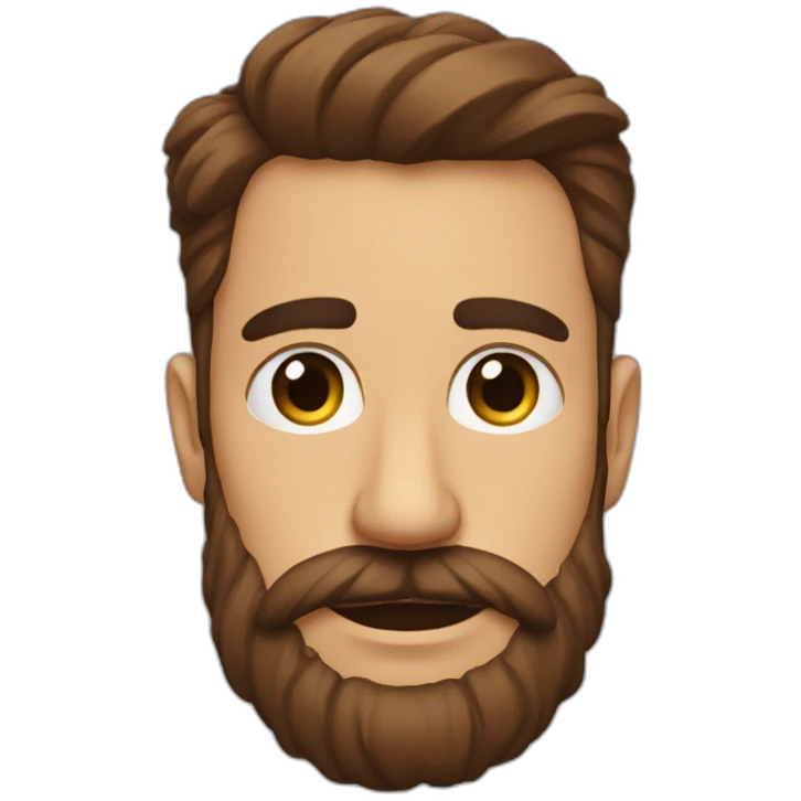 Pelado barba y anteojos emoji