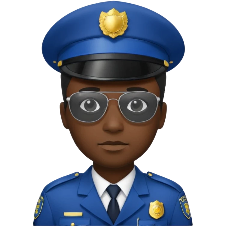 man police black dress with hair style and hats and sun glasses  emoji