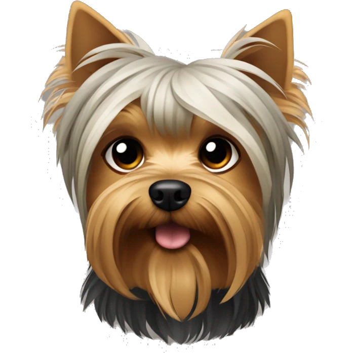 Perro yorkshire terrier durmiendo  emoji