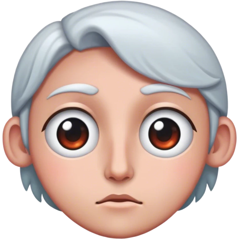 Face looking to the side with the eye facing forward emoji