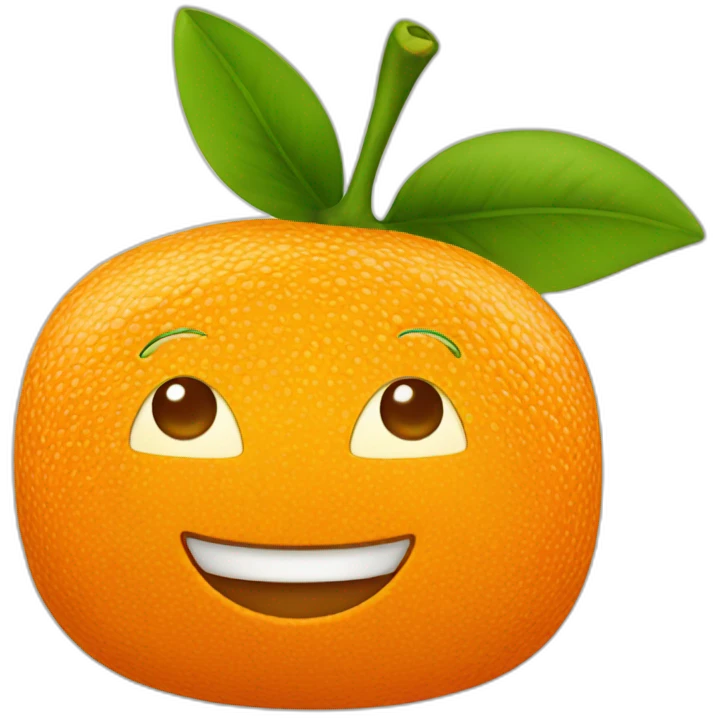 Square orange fruit  emoji