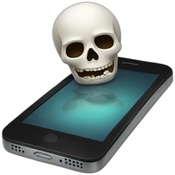 Death with an iphone emoji
