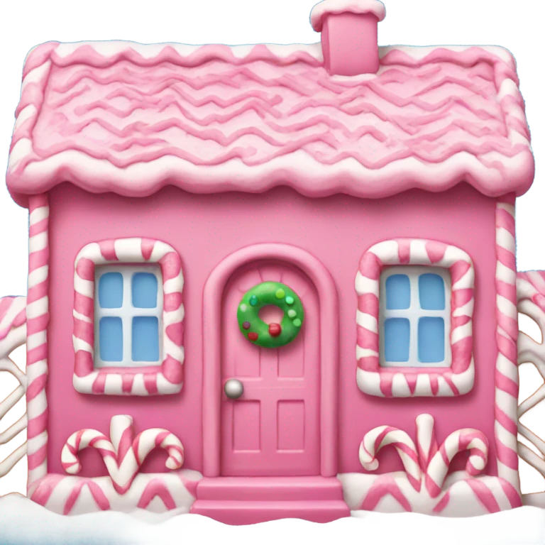 pink gingerbread house emoji