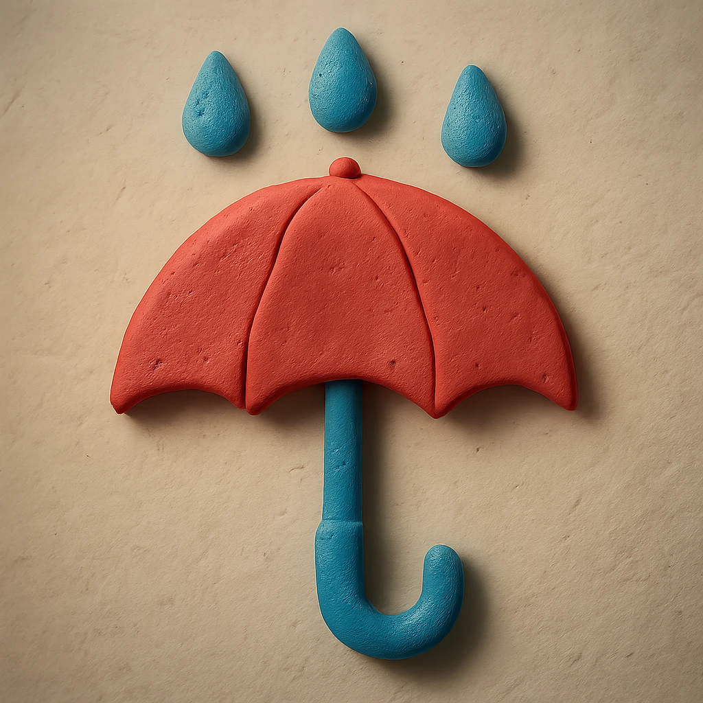 umbrella with rain emoji