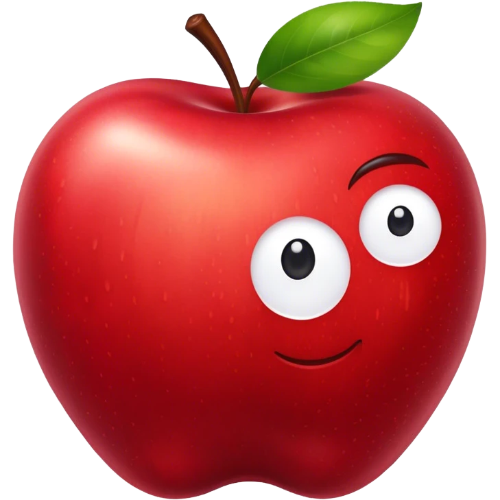 portrait of apple fruit emoji