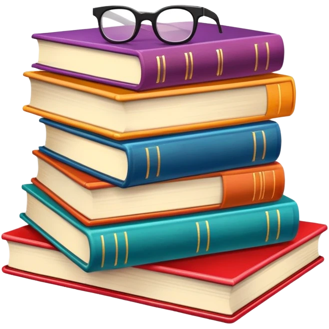 A colorful stack of books emoji