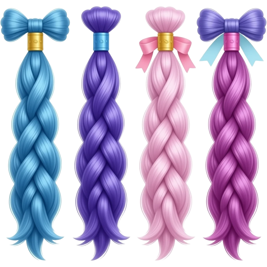blue pink  Hair extension set inspired by Barbie colour pallete emoji