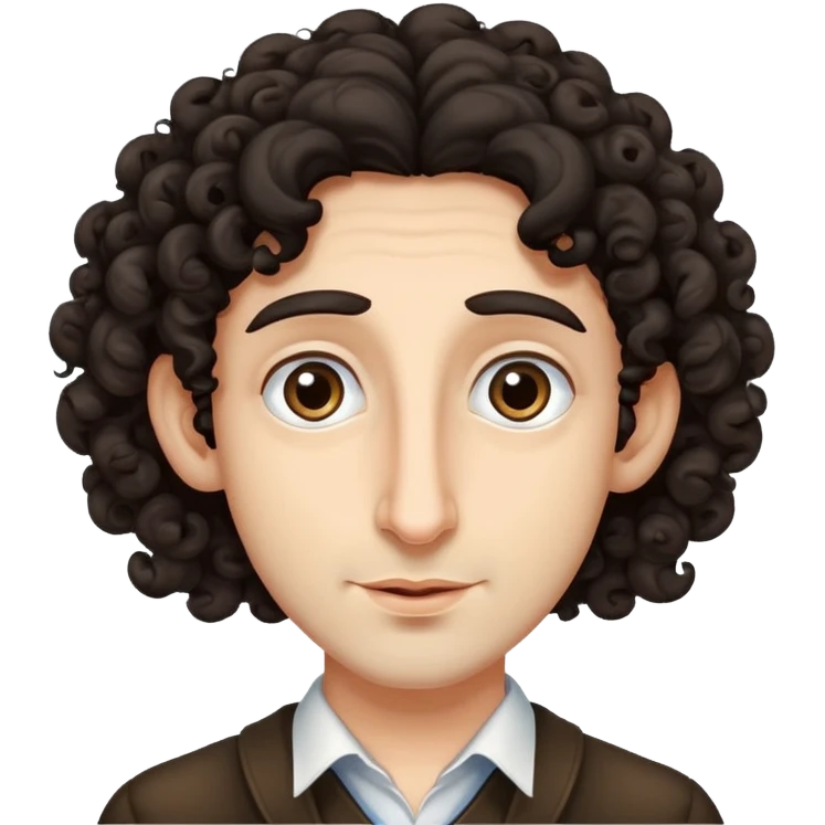 A Jew with curly hair and a long nose emoji