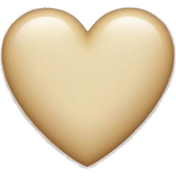 beige heart emoji