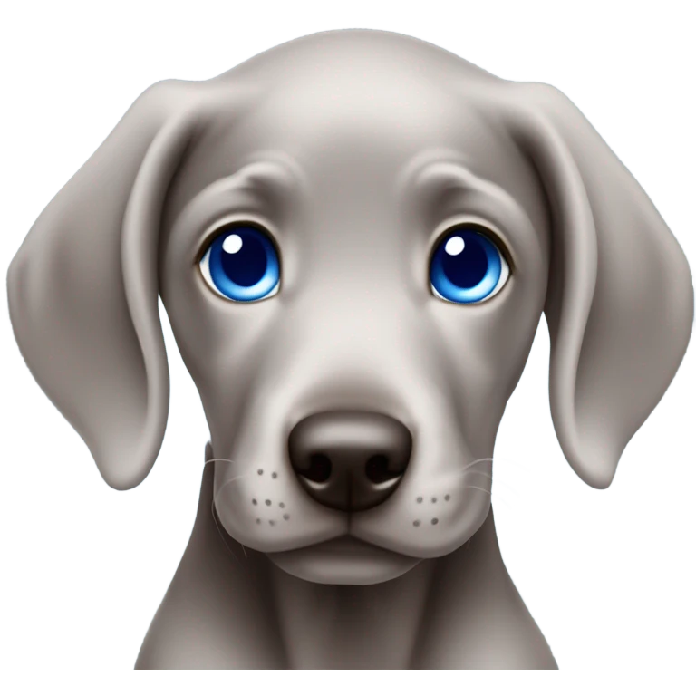 Weimaraner, 5 months old, with blue eyes. emoji