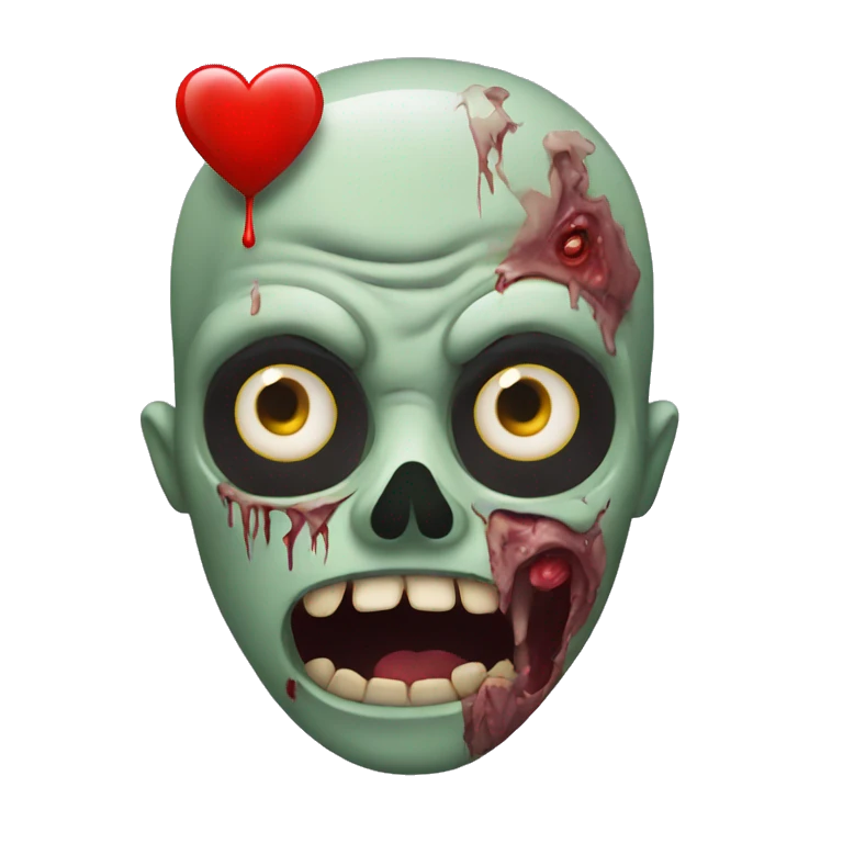 zombie with a heart over his head emoji