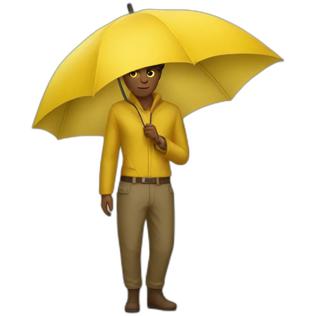 guarda chuva amarelo emoji
