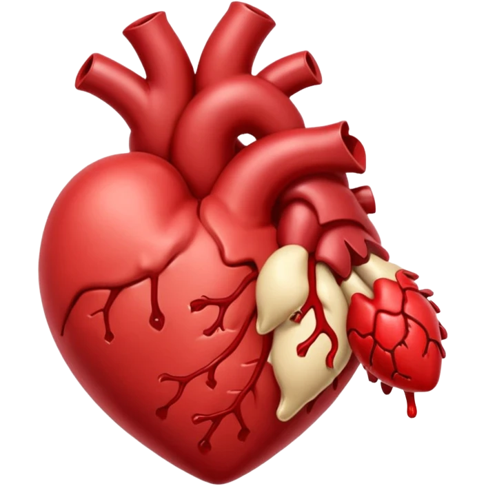 Create an emoji that vomits an avalanche of anatomical hearts emoji