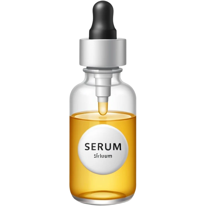 serum skincare avec ecriture emoji