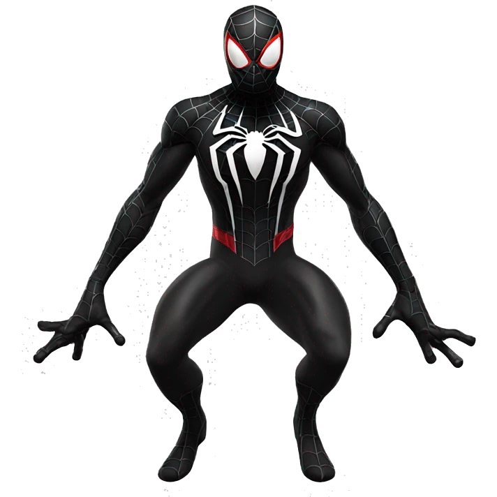 Spider man black emoji