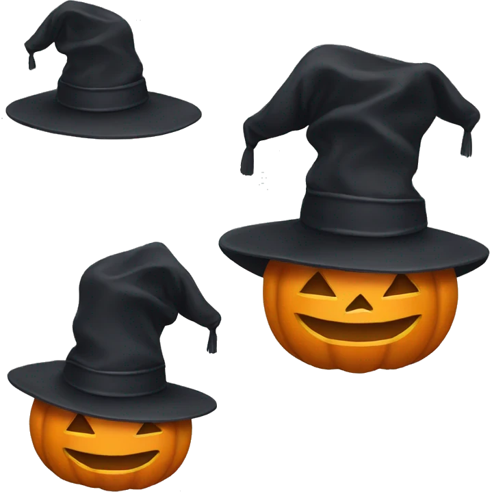 A pumpkin with a hat  emoji