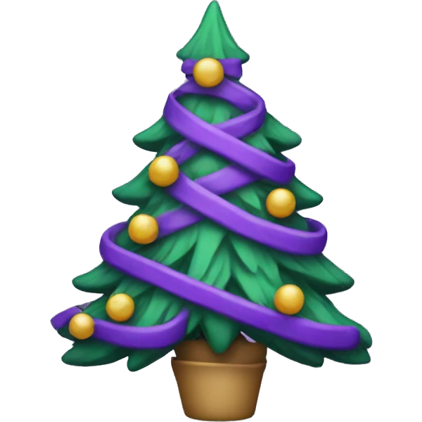 Purple Christmas tree  emoji