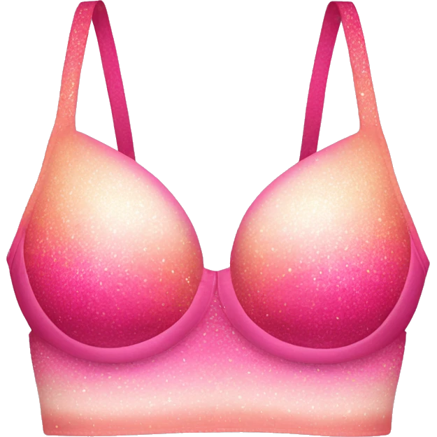 Pink ombre bra with glitter  emoji