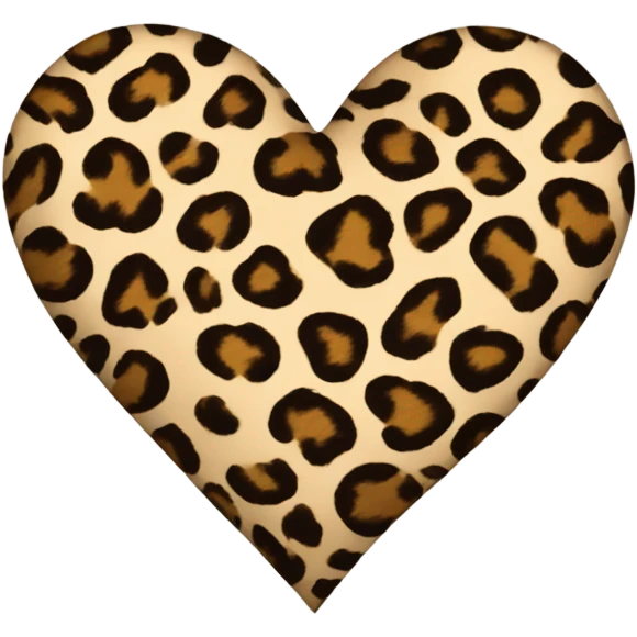 Leopard print heart emoji