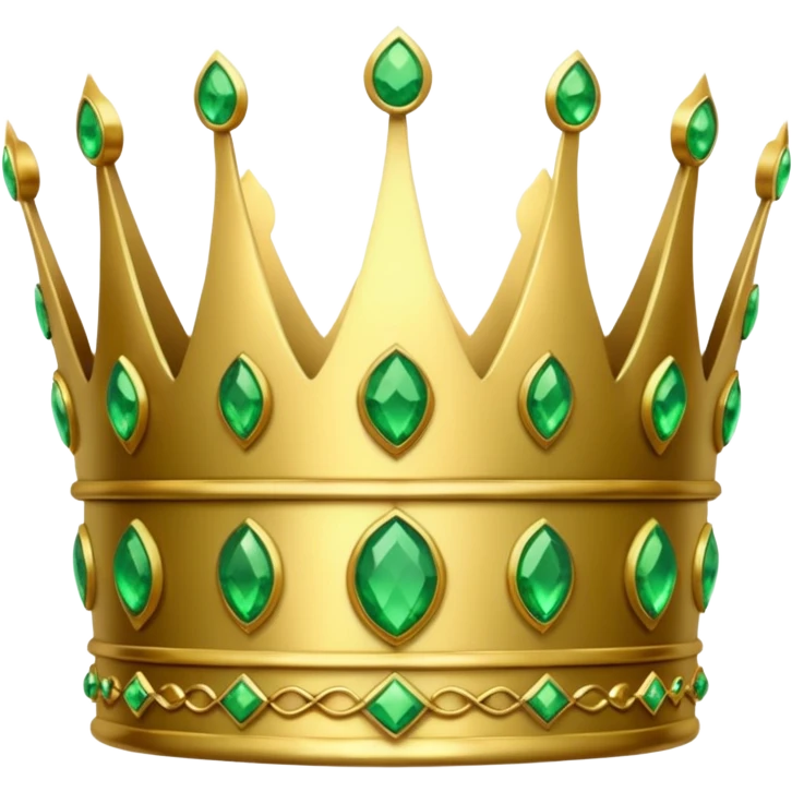 Crown with green stones emoji