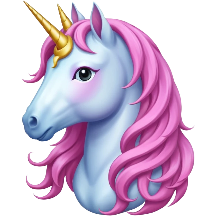 unicorn with long hair female emoji