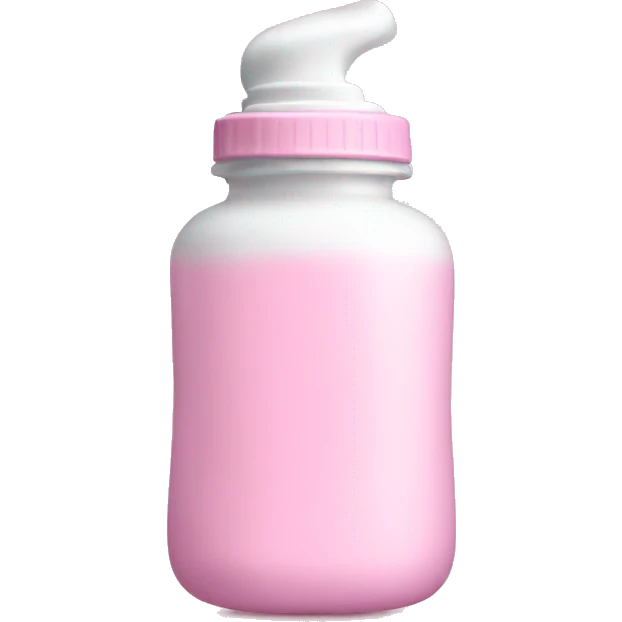Pink baby powder bottle emoji