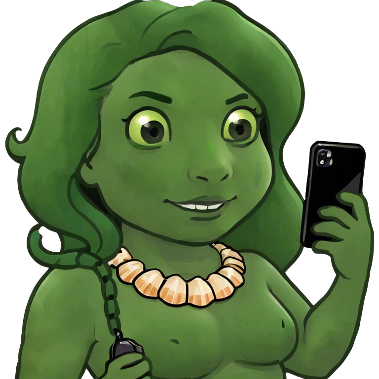 Mermaid taking a selfie emoji
