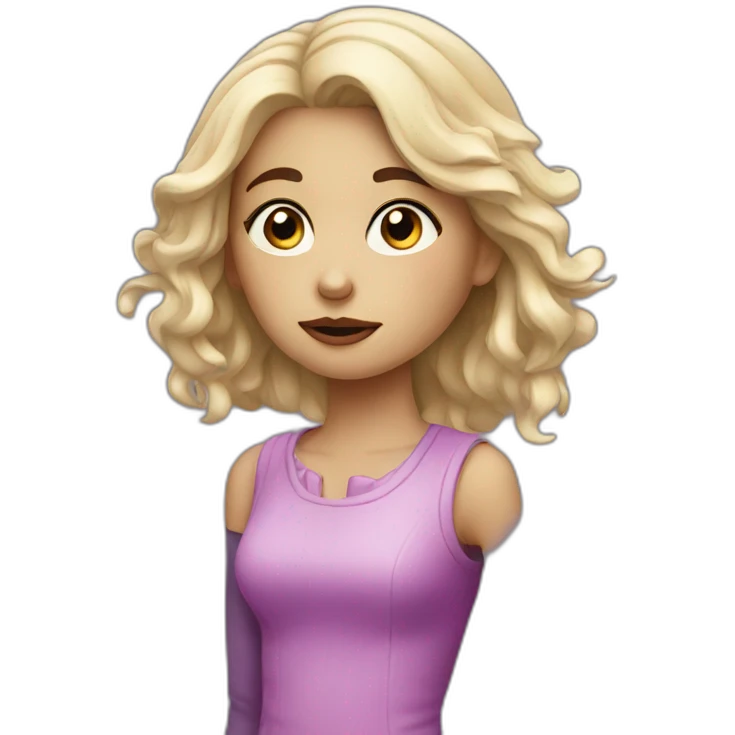 melancholy party girl emoji