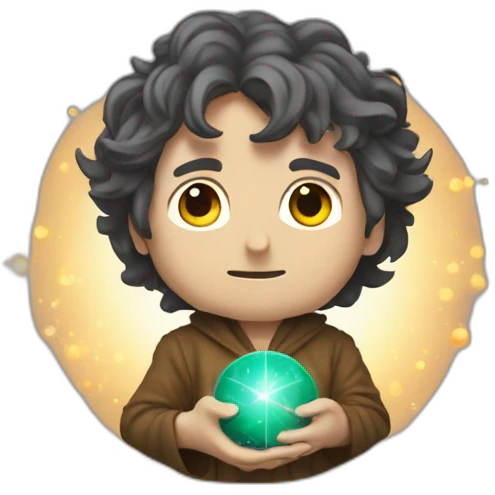 frodo holding an atom emoji