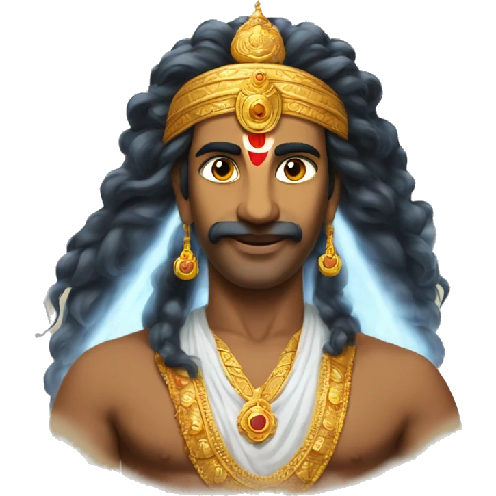 Vishnu with vaishnva thilak on his forehead  emoji