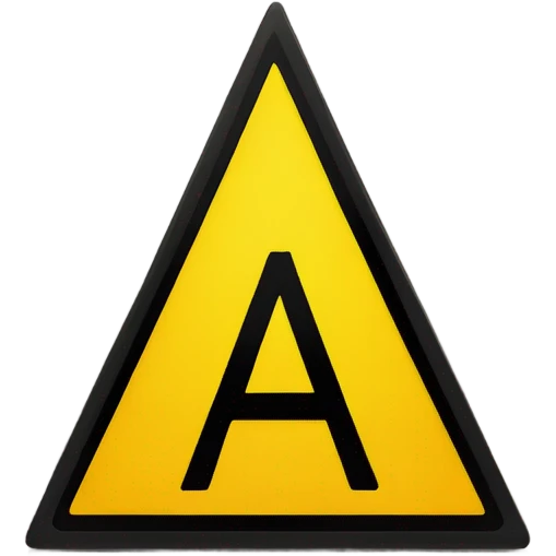 alert road sign tirangular shape, with yellow background and clear black color exclamation  mark ("!") at center emoji