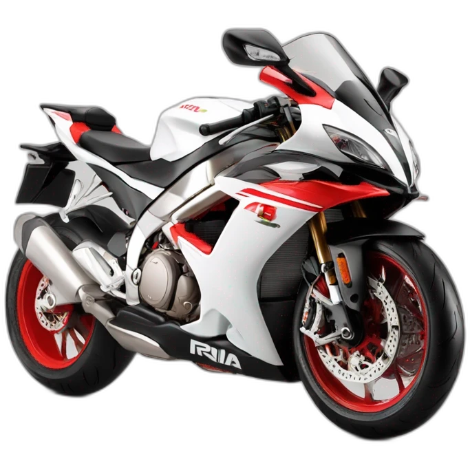 APRILIA RSV4 BLANC  ROUGE emoji