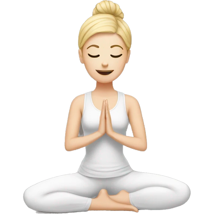 white girl yoga emoji