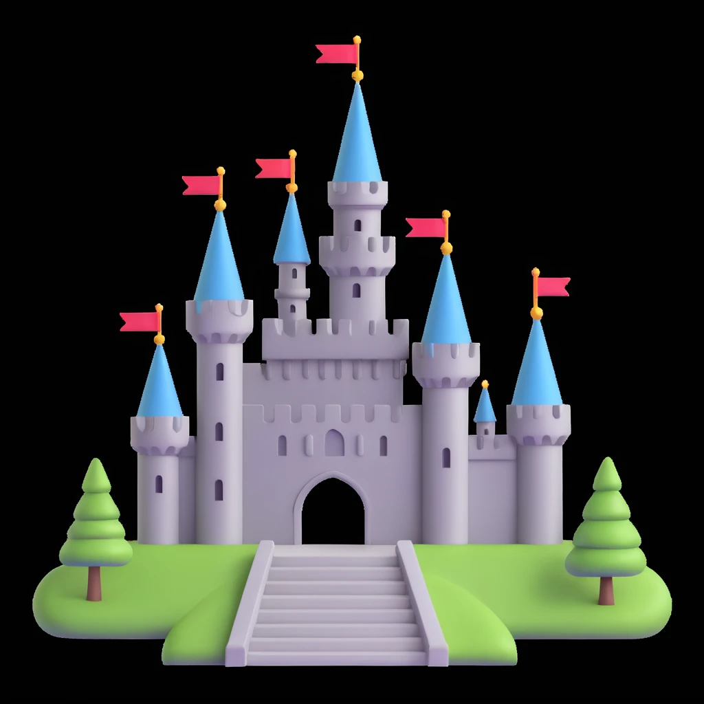 king and queen, castle background emoji