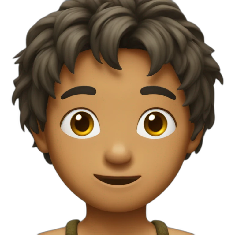mowgli with crop hair emoji