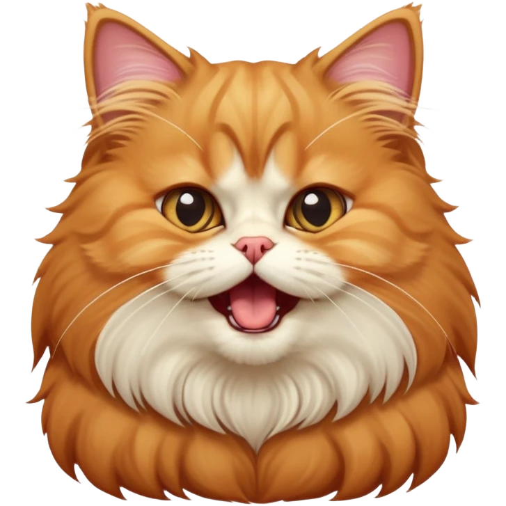 cinematic-adorable-big-eyed-fluffy-ginger-persian-cat-portrait-emoji,-head-tilted-playfully-with-a-cute,-exaggerated-yawn,-fluffy-ginger,-simplified-yet-irresistibly-cute-features emoji