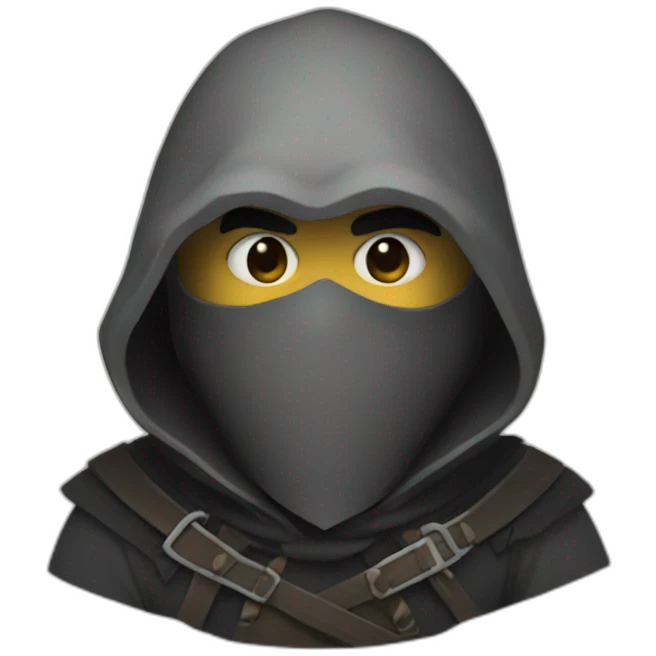 medieval assassin, face hidden emoji