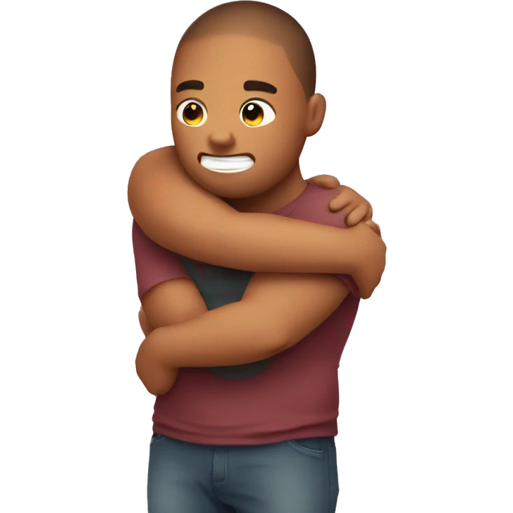 Chunky cute emoji giving hug emoji