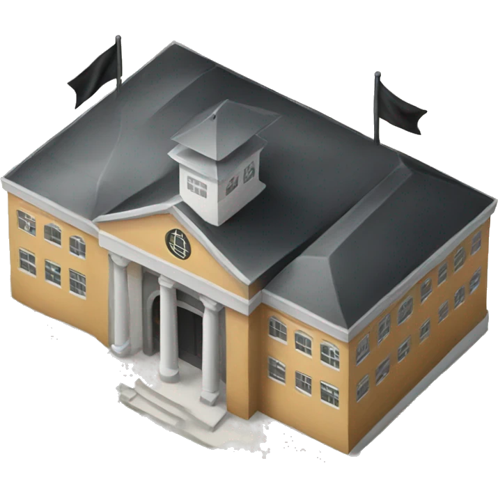 School with black gate emoji