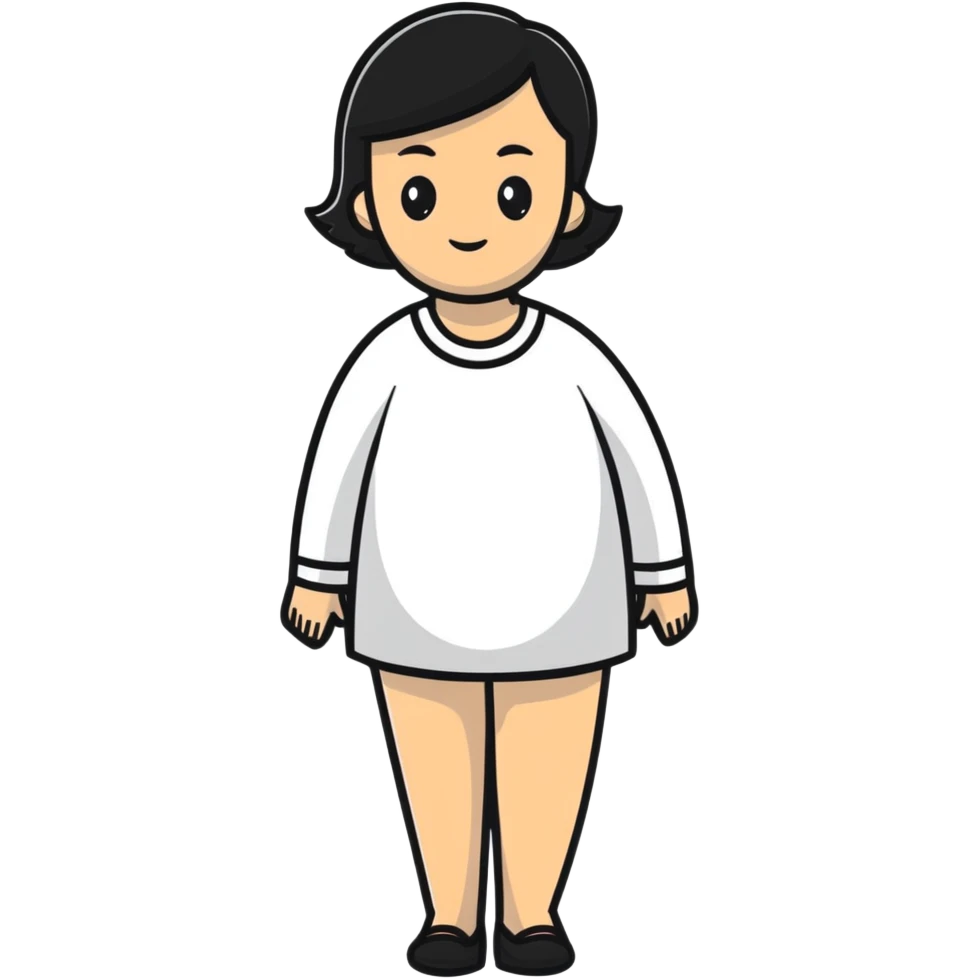 woman with exaggerated proportions emoji